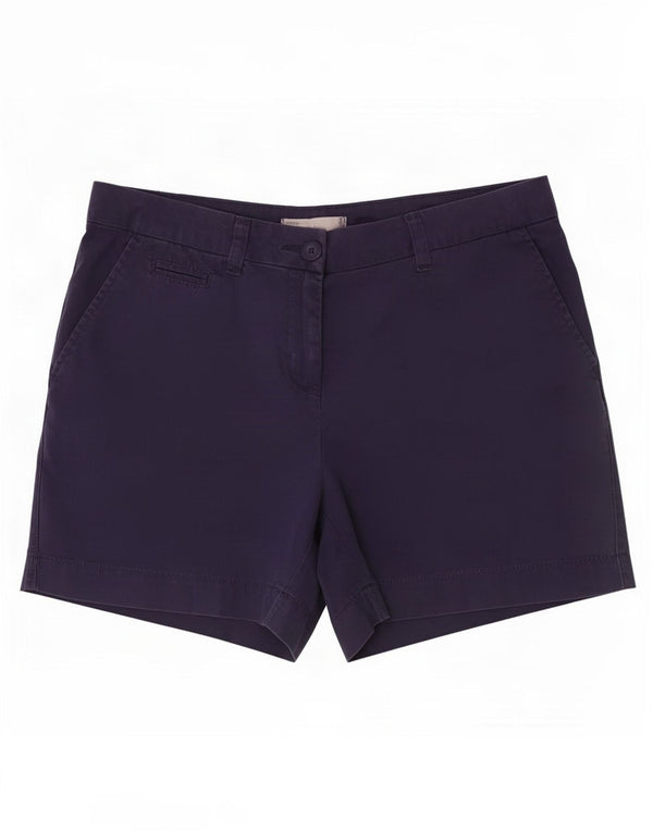 Shorts chino feminino Marks & Spencer Reino Unido 12 médio W32 algodão azul marinho