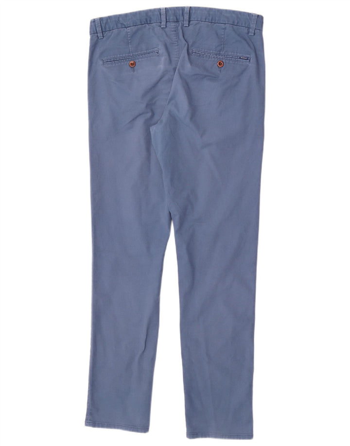 Calça Chino Masculina Slim Gant W32 L32 Algodão Azul