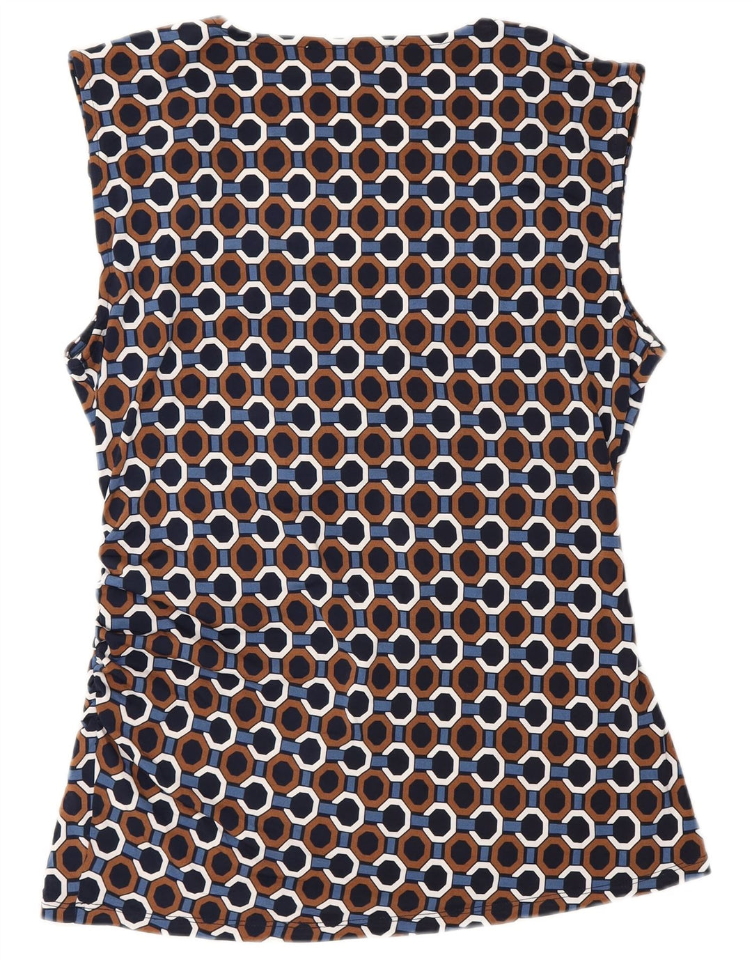 Blusa feminina Michael Kors UK 14 grande geométrica multicolorida