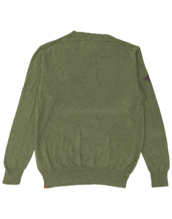 Suéter masculino Superdry com gola redonda XL algodão verde