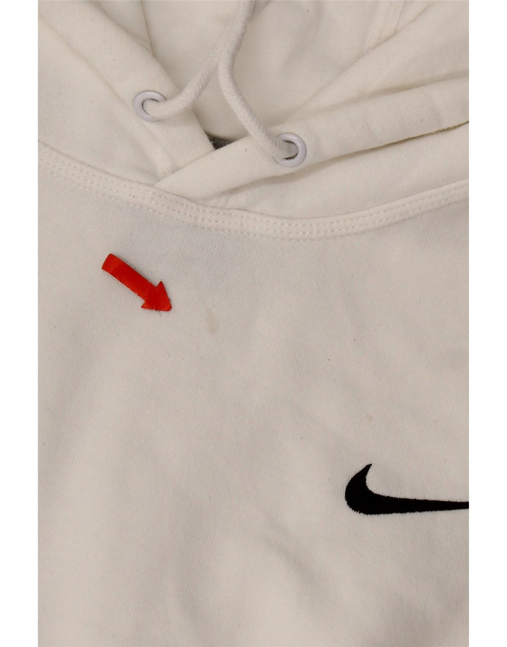 Nike Mens Hoodie Jumper Pequeno Algodão Branco