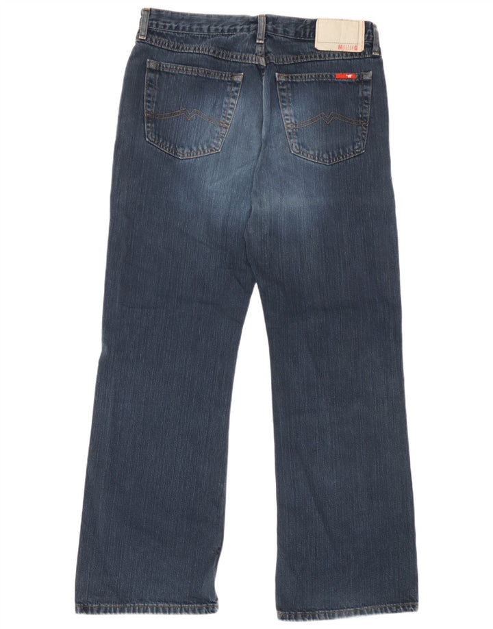 Mustang Mens Bootcut Jeans W34 L32 Azul Algodão