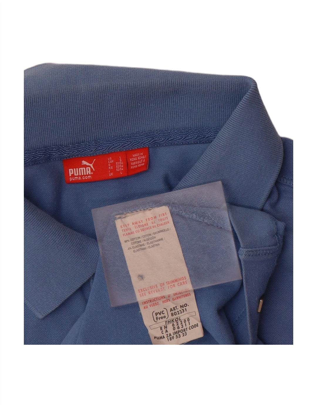Camisa polo masculina PUMA grande algodão azul