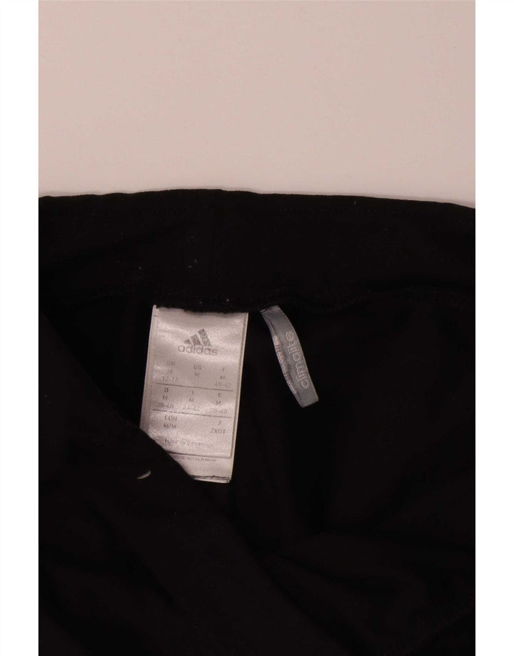 Adidas Womens Climalite Capri Leggings UK 12/14 Médio Preto Poliéster