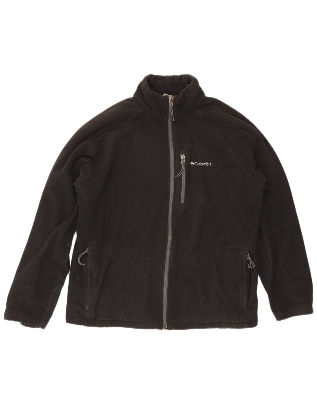 Jaqueta de lã masculina Columbia UK 40 grande poliéster preto