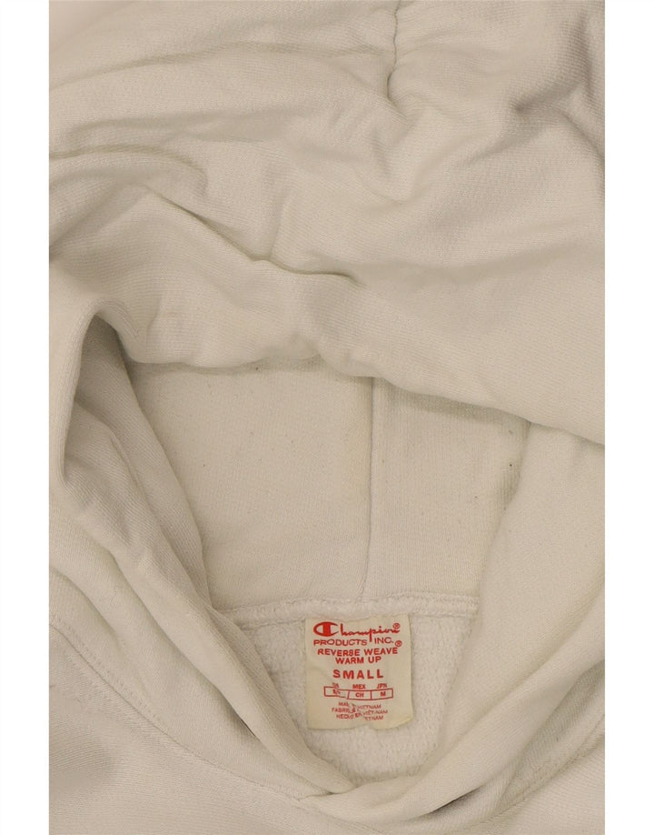 CHAMPION Suéter feminino com capuz gráfico UK 10 pequeno branco