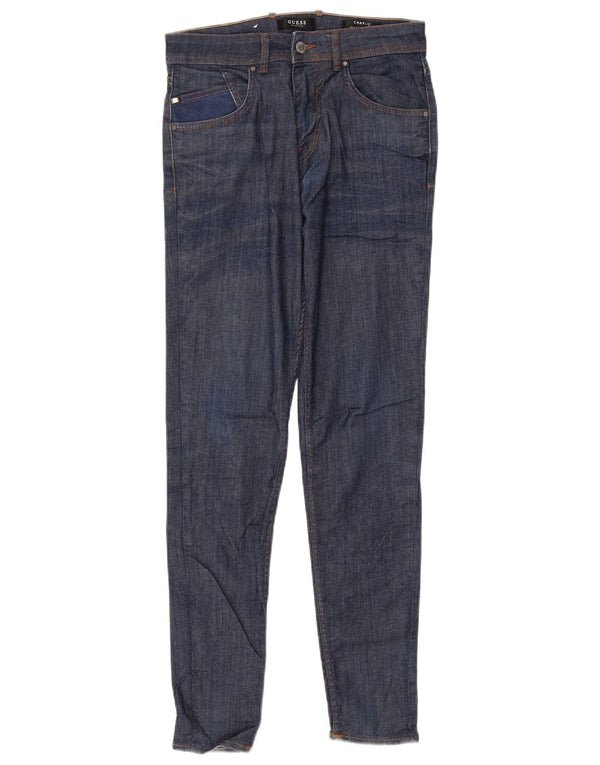 Guess Mens Charlie Slim Jeans W29 L31 Azul Marinho Algodão