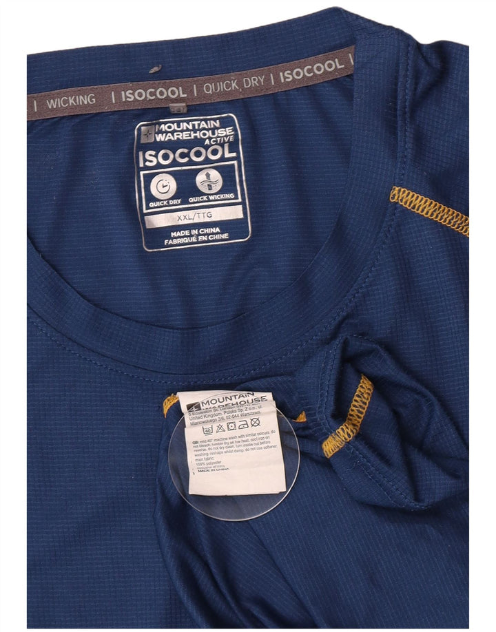 Camiseta masculina Mountain Warehouse Top 2XL poliéster azul