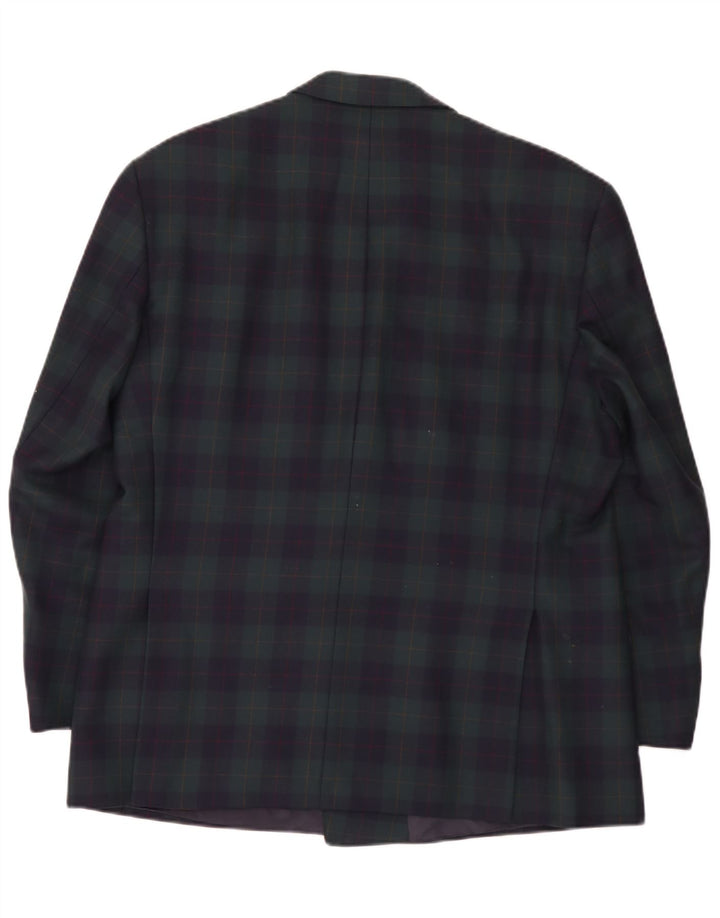 Jaqueta blazer masculina Baumler com peito duplo Reino Unido 40 xadrez verde grande