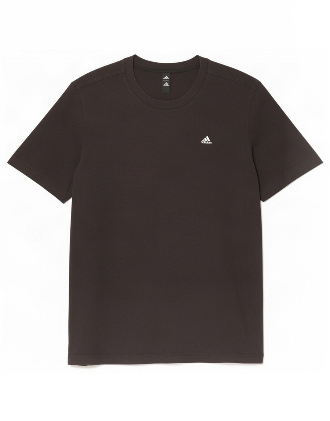 Adidas Mens Camiseta Top Médio Algodão Preto