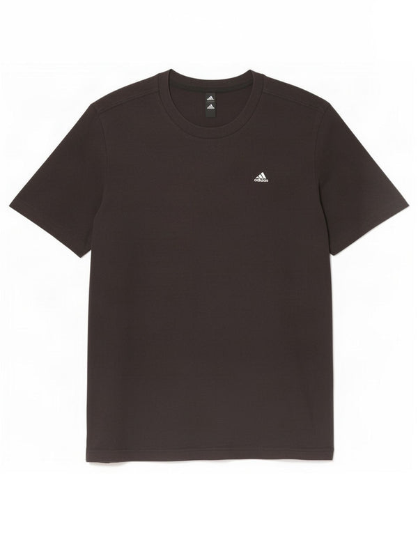 Adidas Mens Camiseta Top Médio Algodão Preto