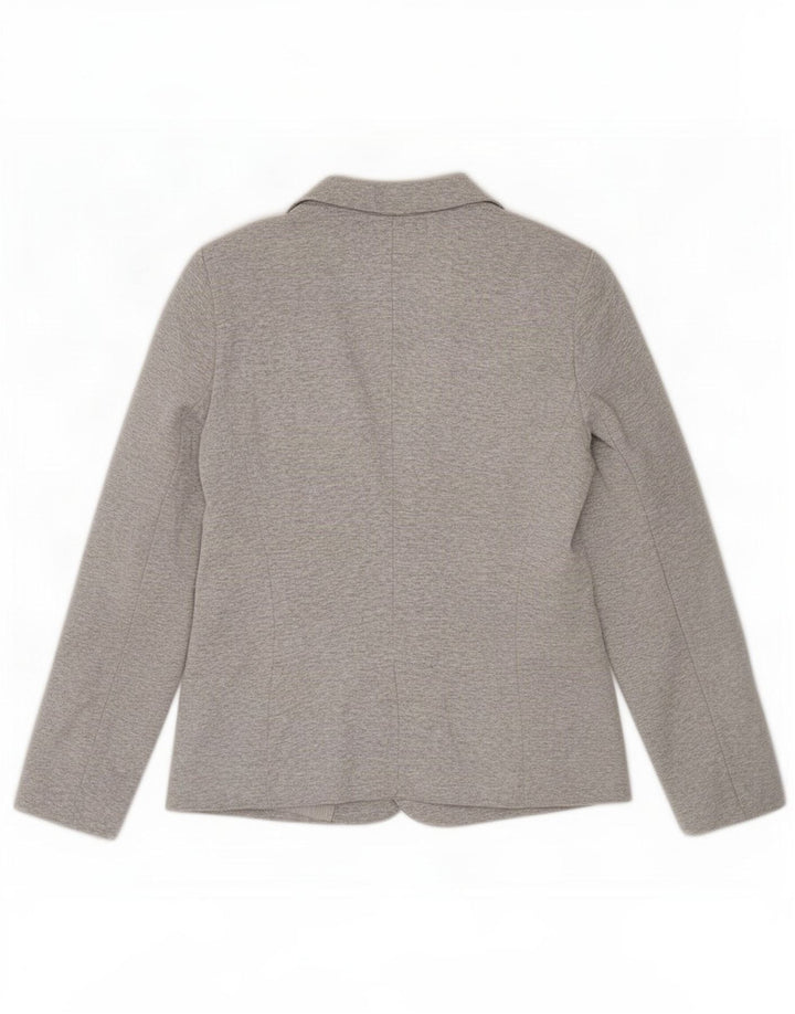 Jaqueta blazer feminina Zara com 1 botão Reino Unido 14 grande viscose cinza