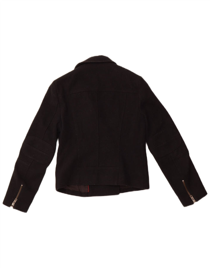 Jaqueta blazer feminina JACK WILLS Reino Unido 8 pequena lã preta