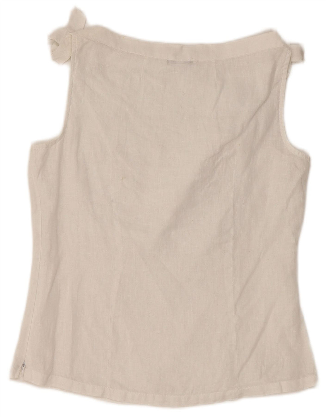 Blusa feminina sem mangas NARACAMICIE UK 8 pequena branca