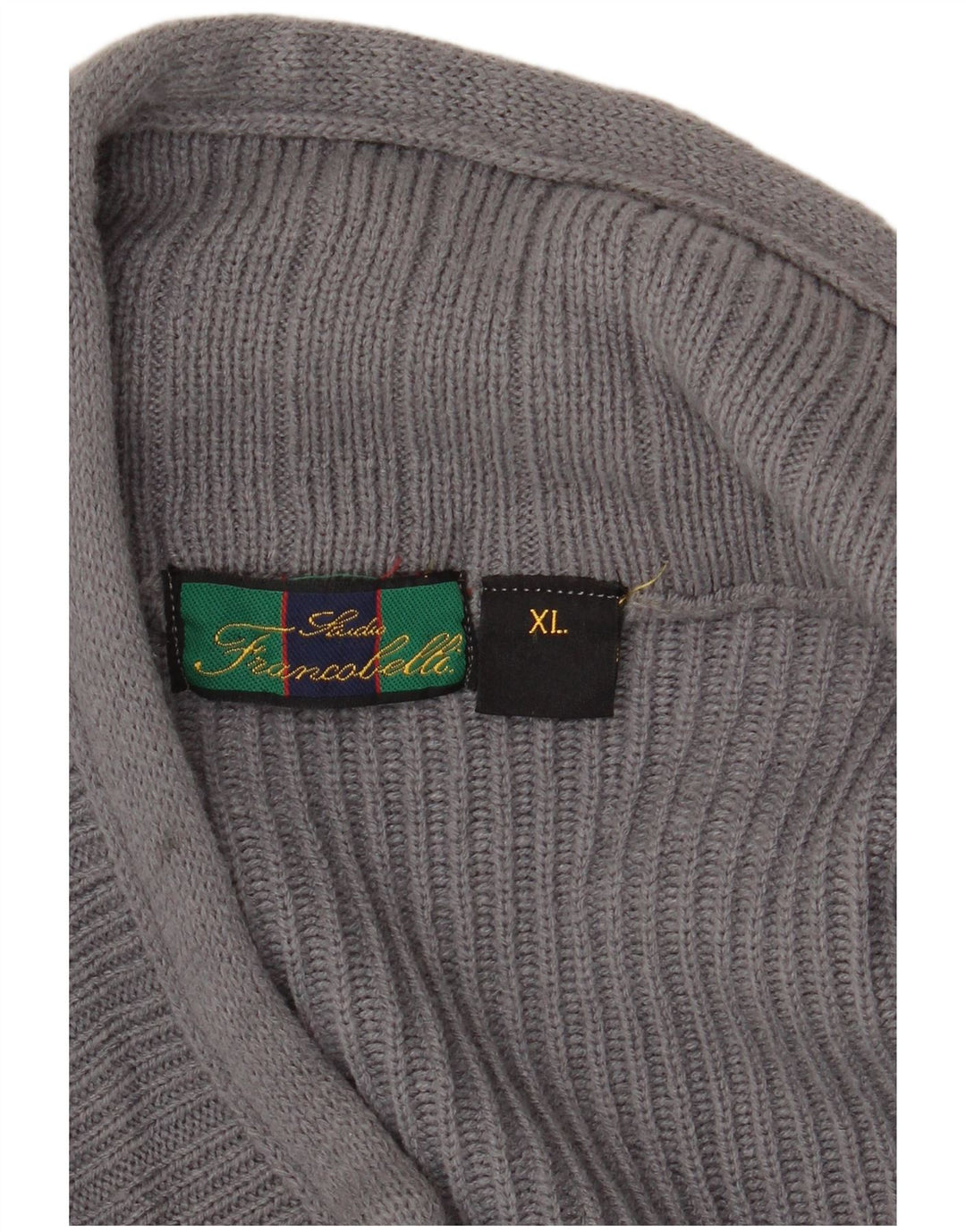 Suéter Cardigan Masculino Vintage XL Cinza