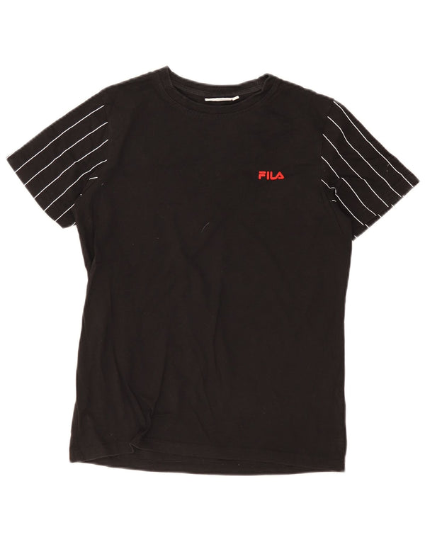 Camiseta Fila Meninos 13-14 Anos Listrada Preta