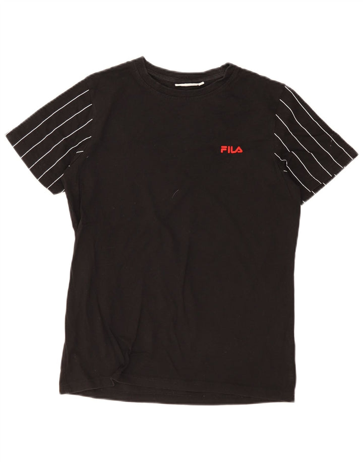 Camiseta Fila Meninos 13-14 Anos Listrada Preta