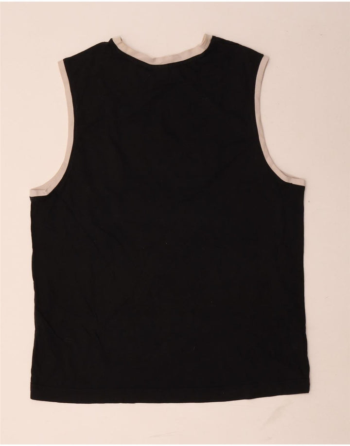 Puma masculino gráfico colete top 2XL algodão colorblock preto