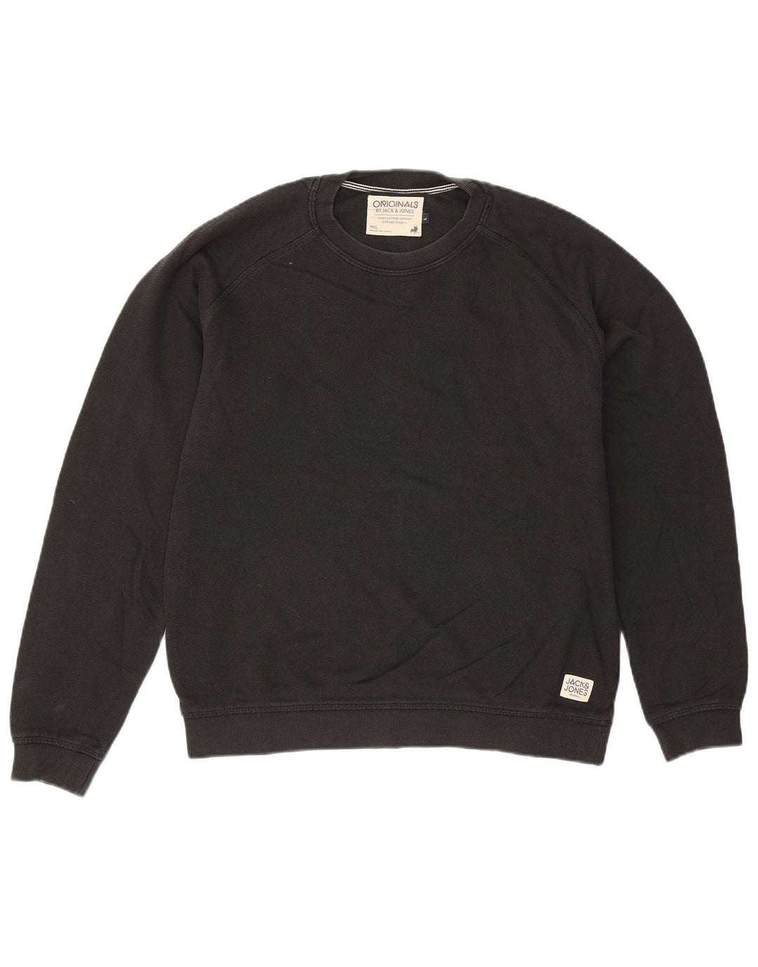 Jack & Jones moletom masculino jumper grande algodão preto