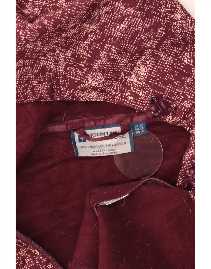 Jaqueta corta-vento feminina Mountain Warehouse Reino Unido 12 médio Borgonha manchada