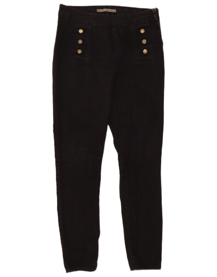 Calça jeans feminina Zara Jegging grande W30 L29 algodão preto