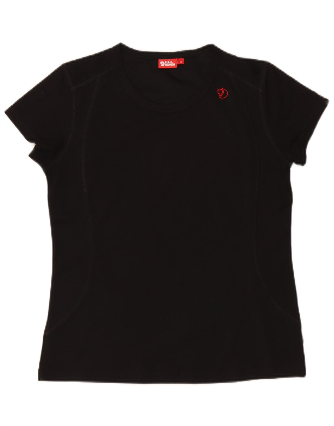 Camiseta feminina Fjall Raven UK 14 poliéster preto médio