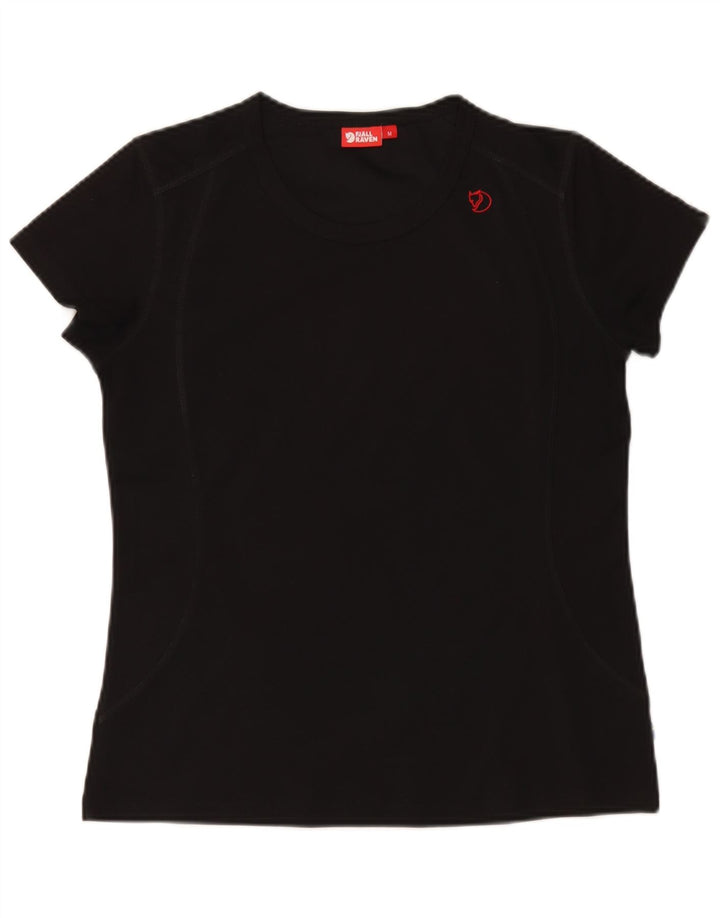 Camiseta feminina Fjall Raven UK 14 poliéster preto médio