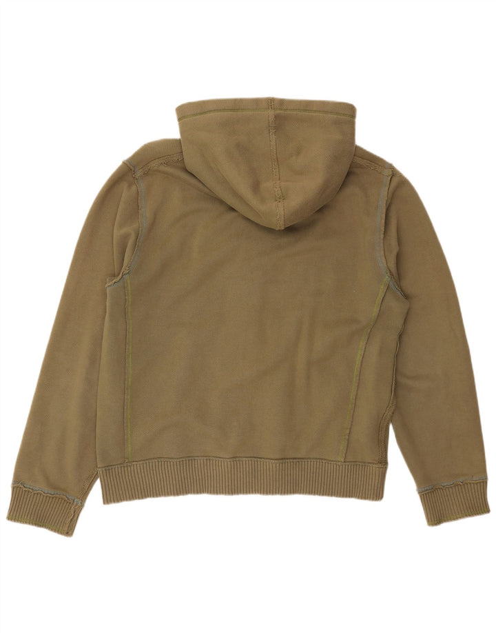 Suéter masculino com capuz e zíper Fat Face grande algodão cáqui