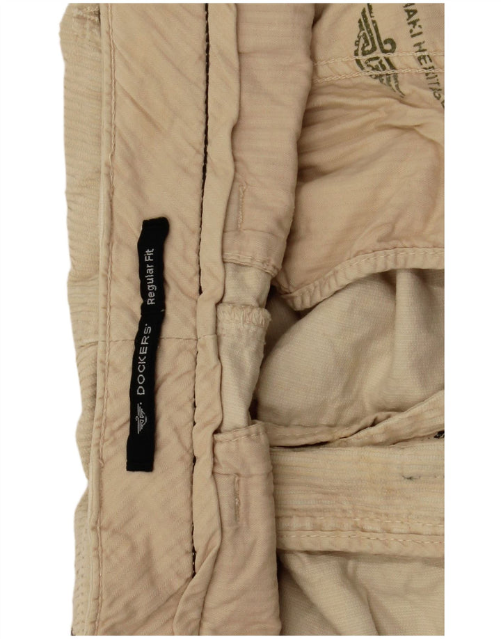 Calça masculina de veludo Dockers Regular Fit W34 L29 bege