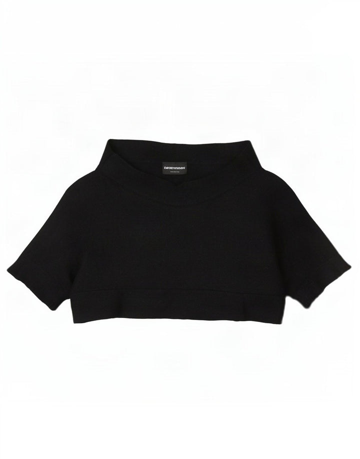 Top curto feminino Emporio Armani EU 38 médio preto