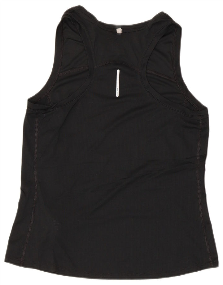 Nike Womens Dri Fit Vest Top UK 12 Médio Preto Poliéster