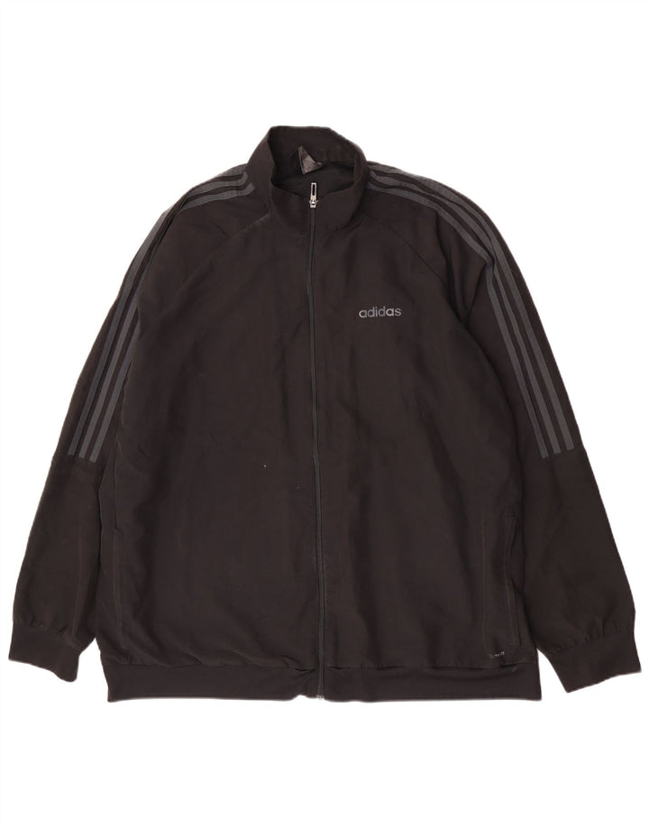 Adidas Mens Treino Top Jacket 2XL Preto Poliéster Esportes