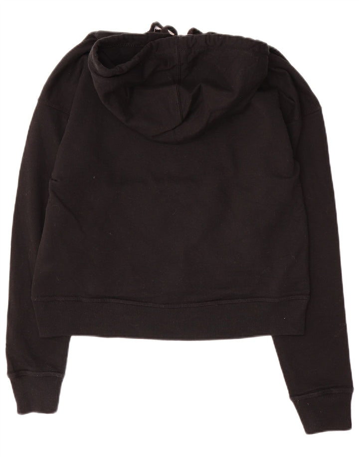 CHAMPION Suéter feminino com capuz e estampa oversized UK 6 XS algodão preto