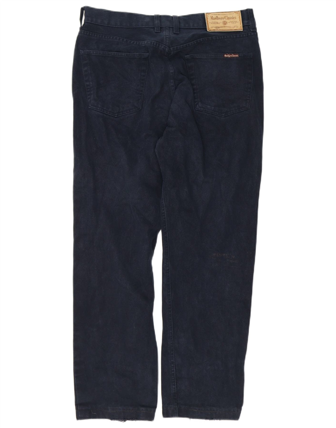 MARLBORO CLASSICS Calça jeans reta masculina W33 L27 algodão azul marinho