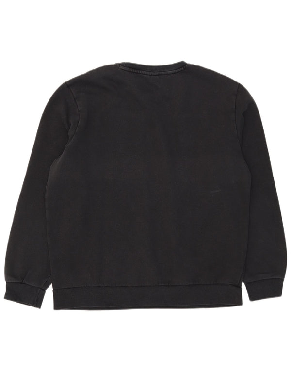 Puma Mens Graphic Moletom Jumper Grande Algodão Preto