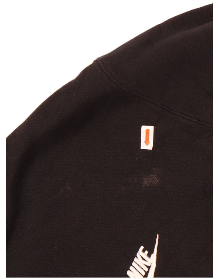 Nike Mens Hoodie Jumper Grande Algodão Preto