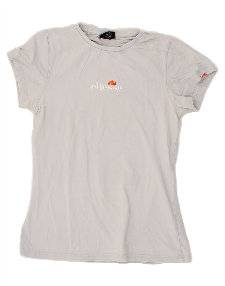 ELLESSE Womens T-Shirt Top UK 8 Small Blue Cotton Vintage Ellesse and Second-Hand Ellesse from Messina Hembry 