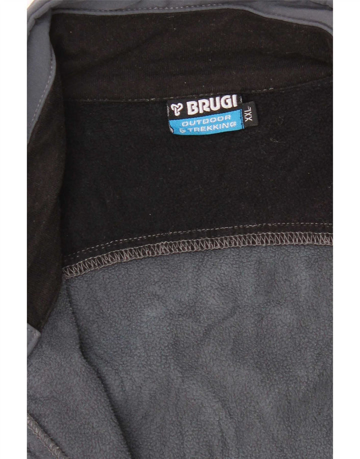 Jaqueta corta-vento masculina Brugi UK 44 2XL poliéster cinza