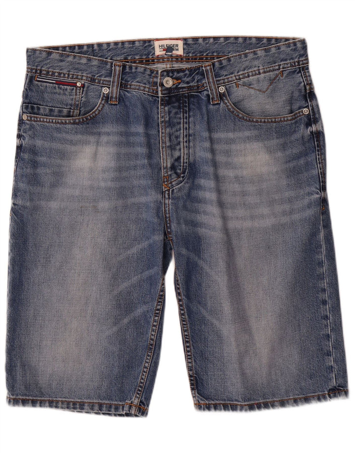 Shorts jeans masculino TOMMY HILFIGER W34 grande algodão azul