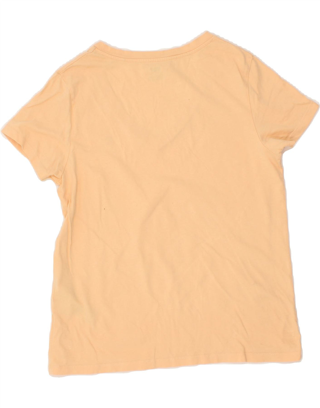 LEVI'S Womens T-Shirt Top UK 12 Medium Orange Cotton Vintage Levi's and Second-Hand Levi's from Messina Hembry 
