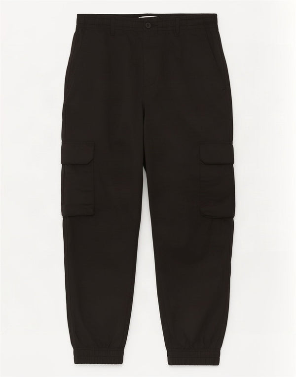 Calça cargo masculina Zara Crop Joggers médio W31 L25 poliéster preto