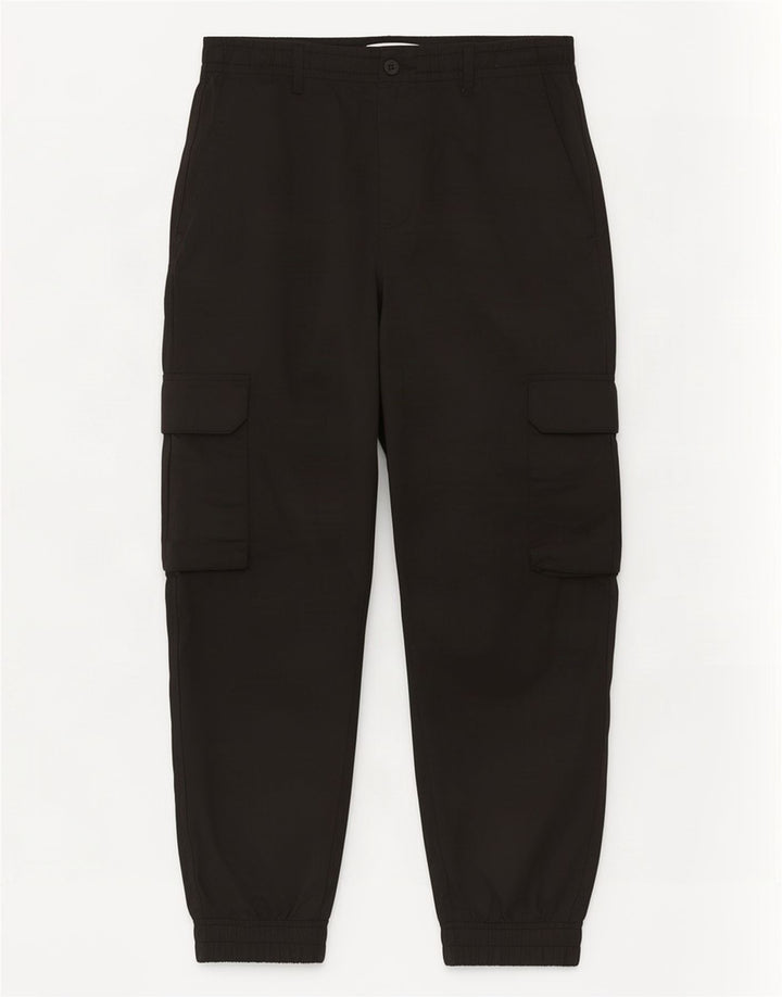 Calça cargo masculina Zara Crop Joggers médio W31 L25 poliéster preto