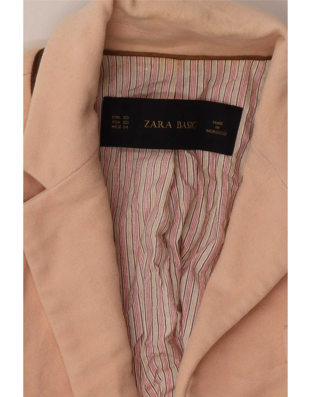 Jaqueta blazer feminina Zara com 1 botão Reino Unido 6 XS rosa
