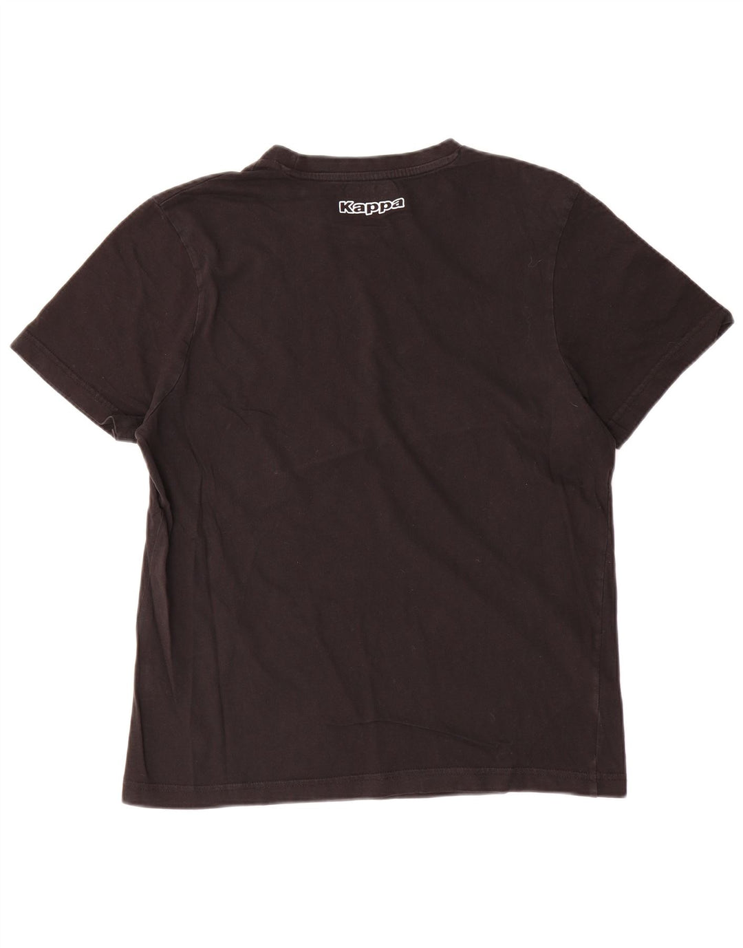 Camiseta gráfica masculina Kappa Top grande de algodão preto