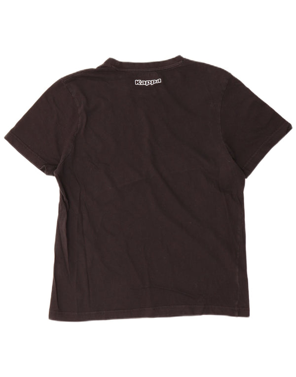 Camiseta gráfica masculina Kappa Top grande de algodão preto