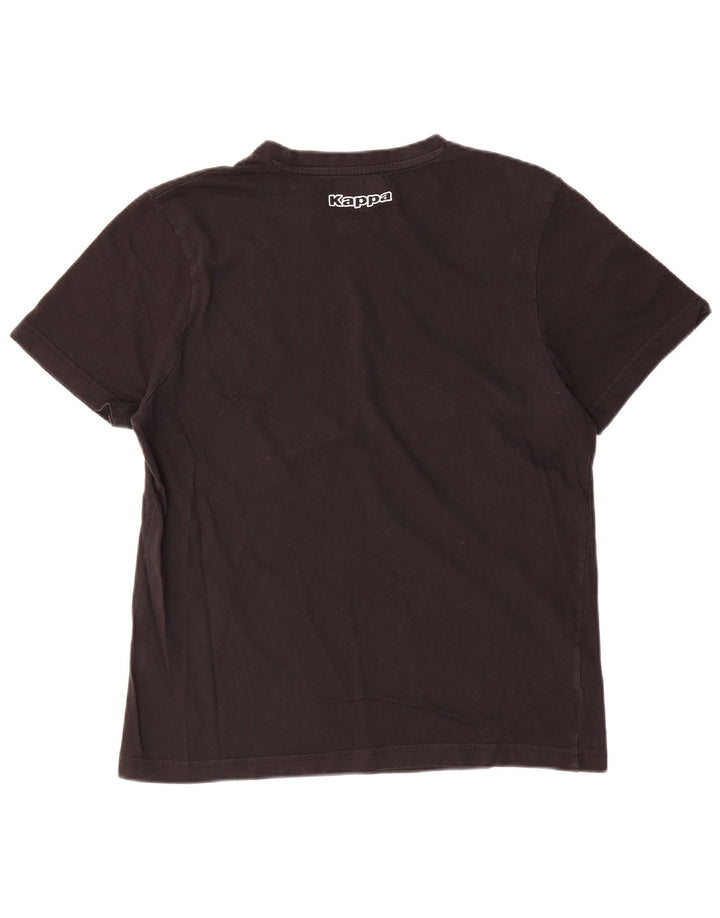 Camiseta gráfica masculina Kappa Top grande de algodão preto