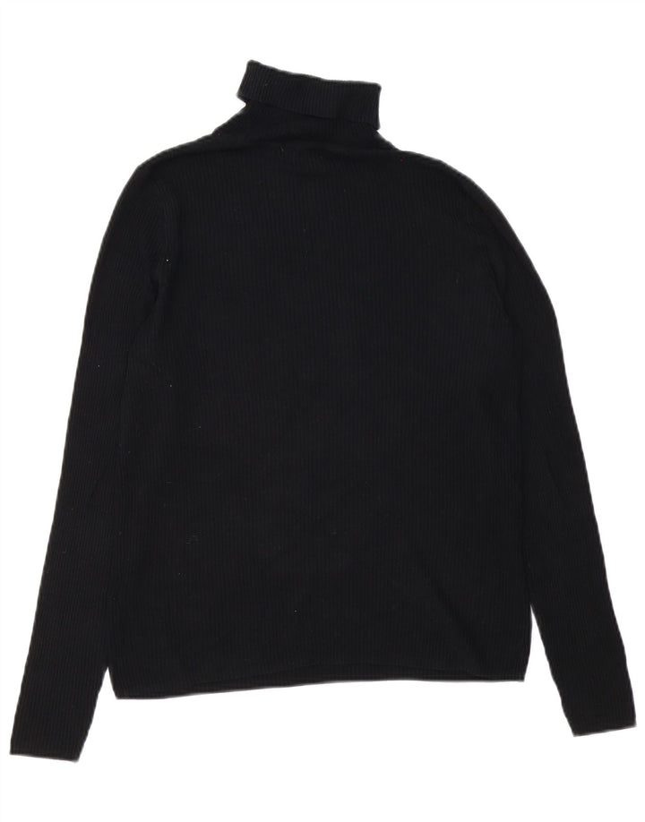 Suéter feminino Marks & Spencer com gola redonda Reino Unido 14 viscose preta média
