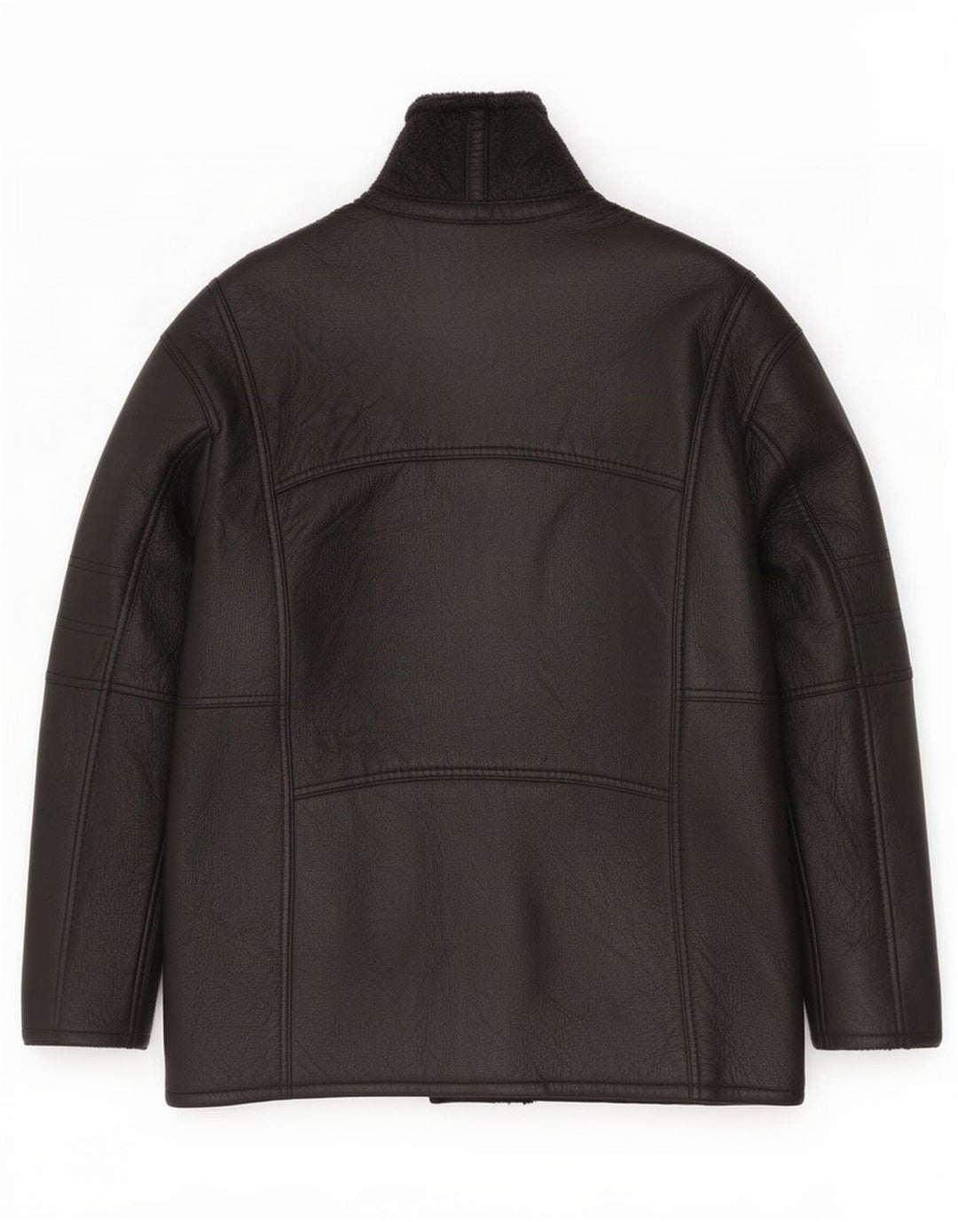 Jaqueta masculina vintage shearling IT 50 grande preta
