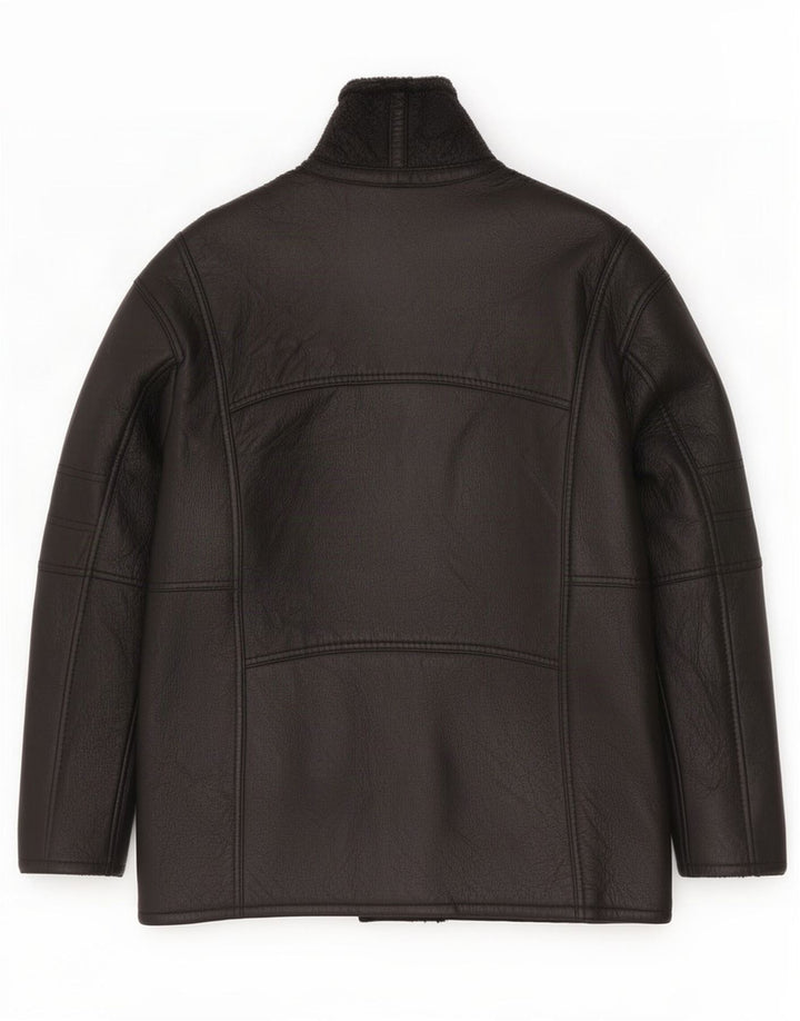Jaqueta masculina vintage shearling IT 50 grande preta