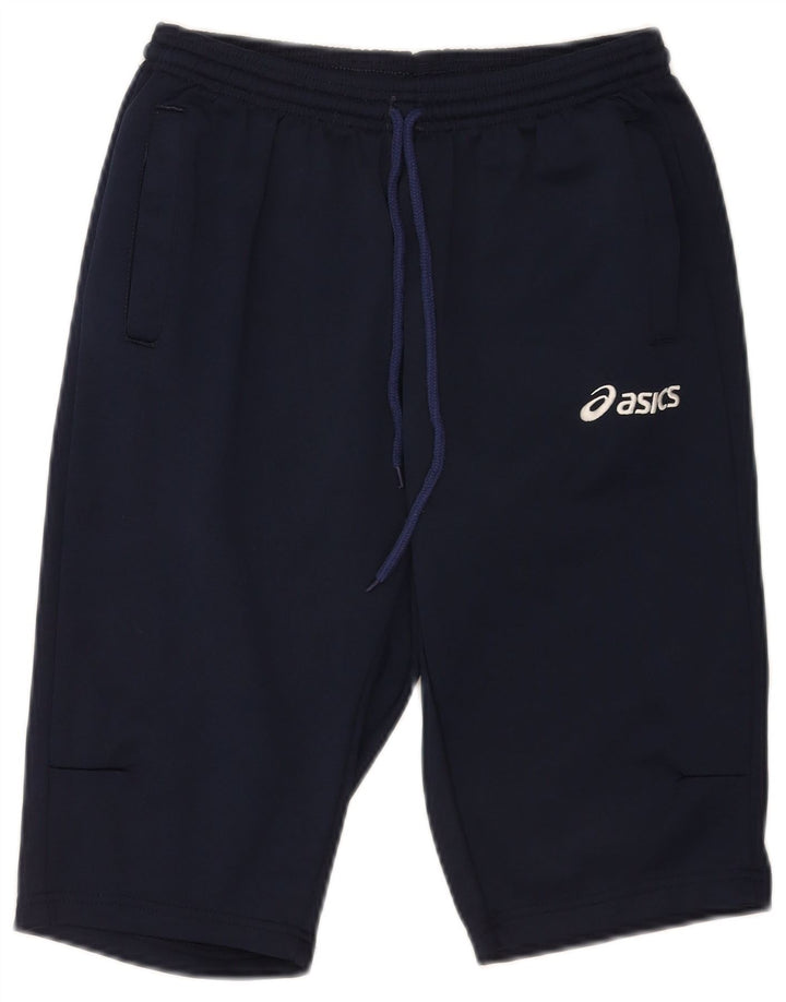 Shorts esportivos masculinos Asics grande poliéster azul marinho